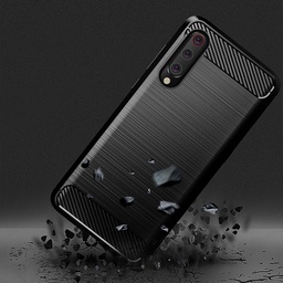 [7426825373830] Carbon Case Flexible Cover TPU Case for Xiaomi Mi 9 Lite / Mi CC9 | Black | 7426825373830