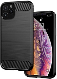 [7426825373823] Carbon Case Flexible Cover TPU Case for iPhone 11 Pro Max | Black | 7426825373823