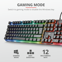 Trust GXT 838 Azor Illumination Gaming Keyboard | keyboard with mouse | QWERTY US layout | RGB LED | Black | 2 Years Warranty
