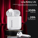 Lenovo LP2 True Wireless Bluetooth Earbuds Headphone - White