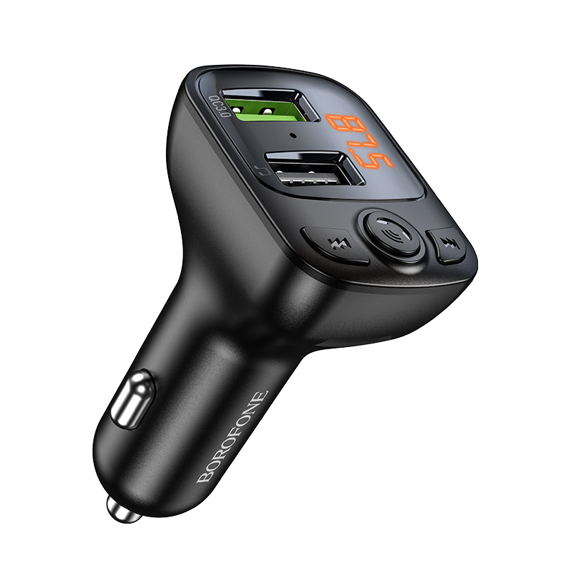 BOROFONE BC41 Eminency QC3.0 Car Bluetooth FM Transmitter Black