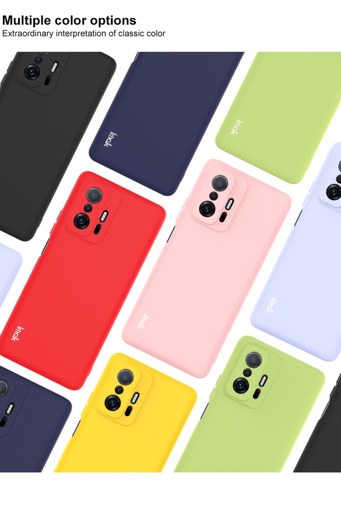 IMAK UC-2 Series Colorful Anti-scratch Soft TPU Well-protected Phone Case Shell for Xiaomi 11T/11T Pro - Pink