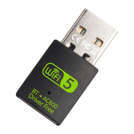 600Mbps Dual Band USB Wireless Network Card WiFi 5 Adapter with Bluetooth 4.2