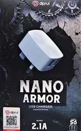 Dprui S6 Nano Armor Travel Charger 5V 2.1A UK Plug White