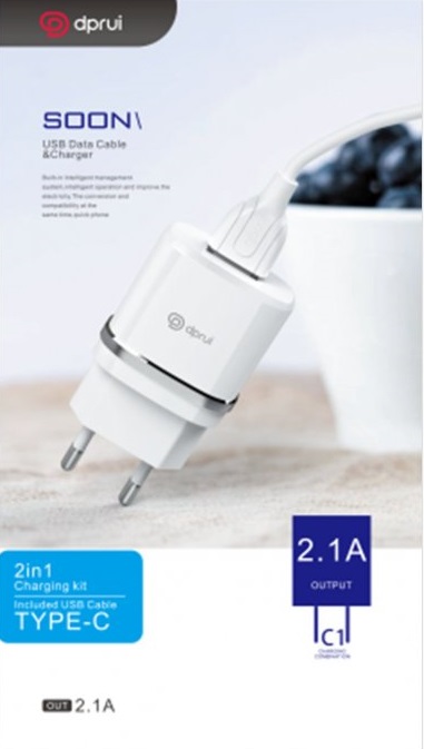 Dprui C1 Charging Kit 2in1 | 5V - 2.1A | Type-C