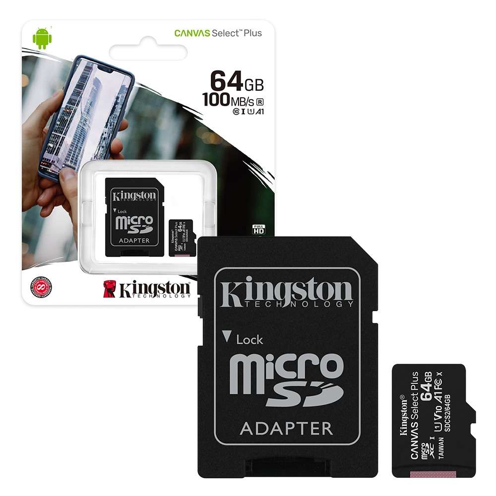 Kingston Canvas Select Plus 64GB A1 U1 with adapter
