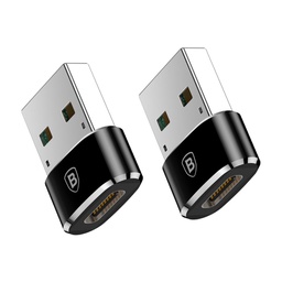 BBaseus Type-C Female to USB-A Male Adapter 2.4A Black