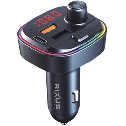 [8719831891139] Rixus Bluetooth Car FM Player + Quick PD Car Charge RXBT13