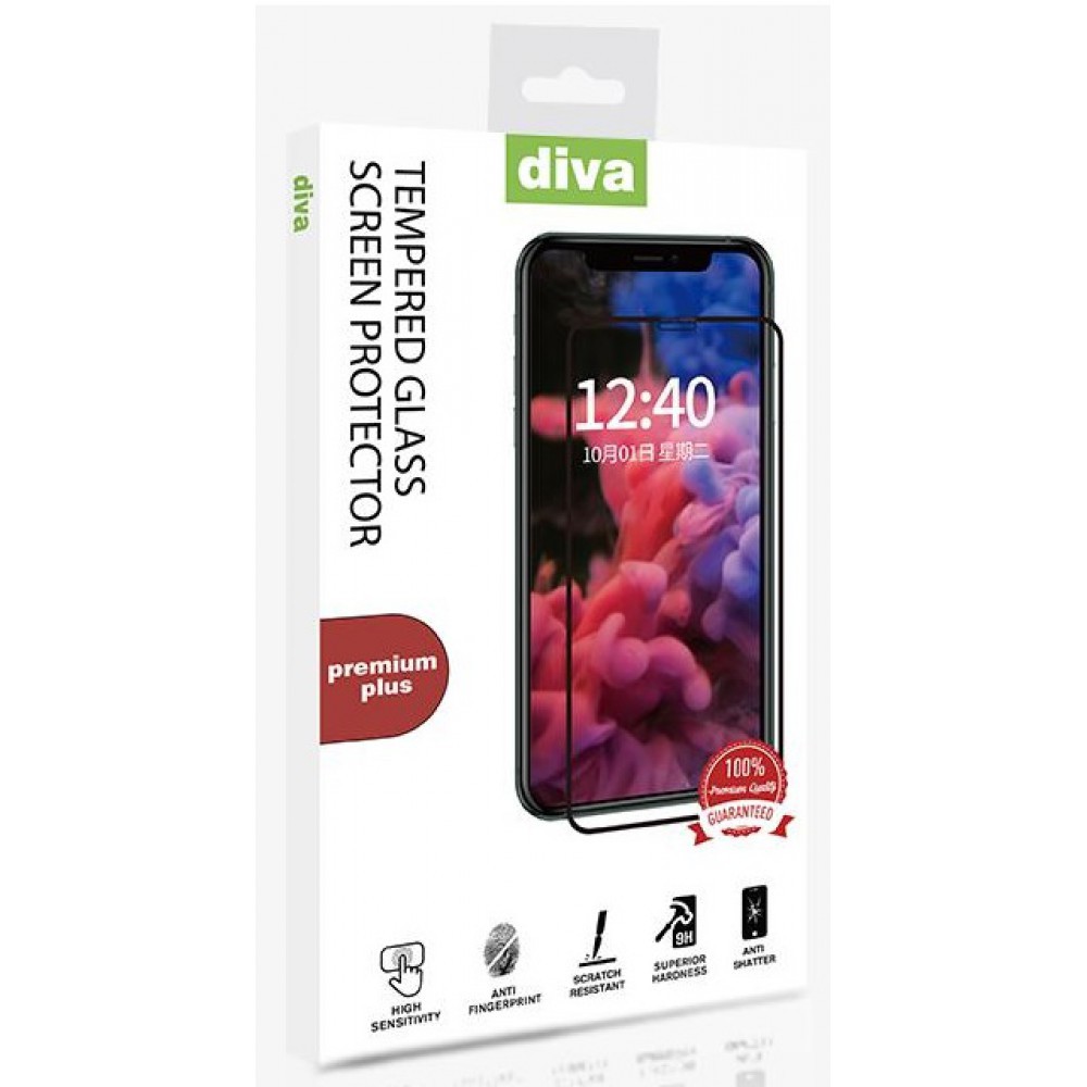 Diva Premium Plus Glass Protector For iPhone 13 mini - Black