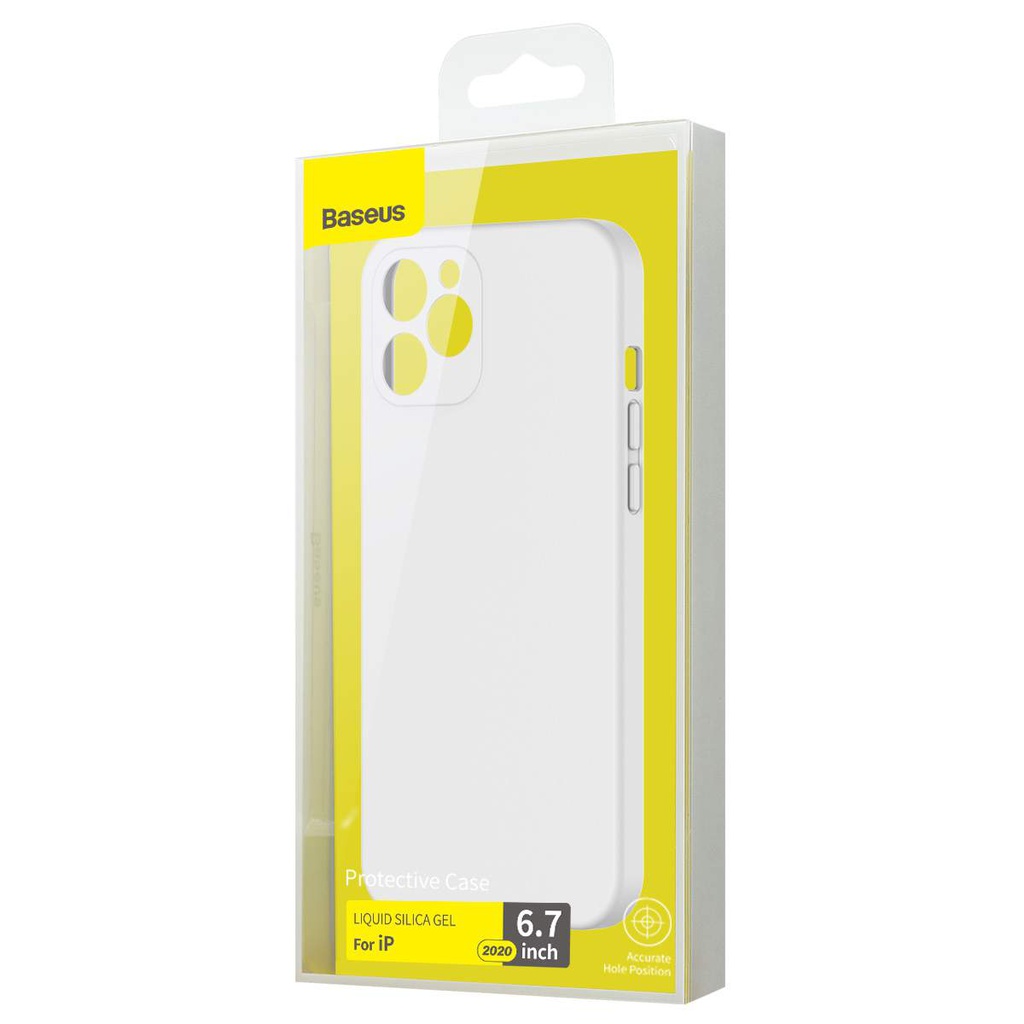 Baseus iPhone 12 Pro Max case Liquid Silica Gel Ivory white (WIAPIPH67N-YT02)