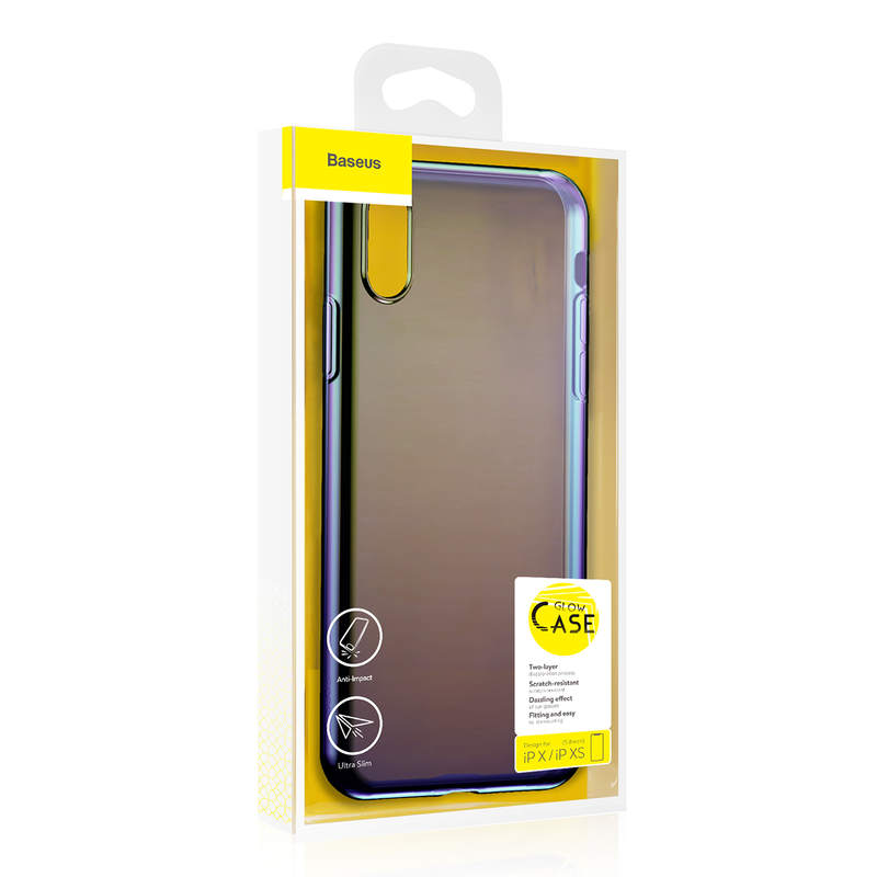 Baseus iPhone Xs case Glow Transparent Black (WIAPIPH58-XG01)