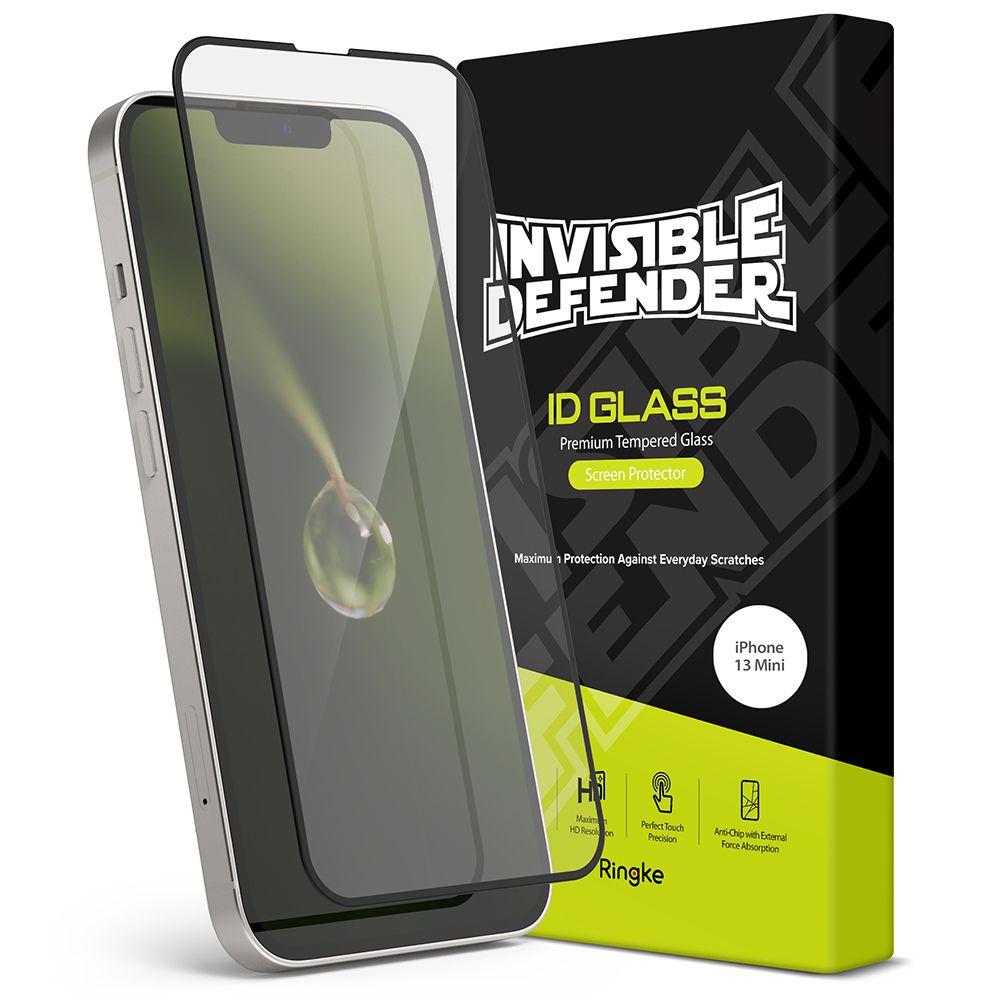 Ringke iPhone 13/13 Pro Screen Protector Invisible Defender ID Tempered Glass Black