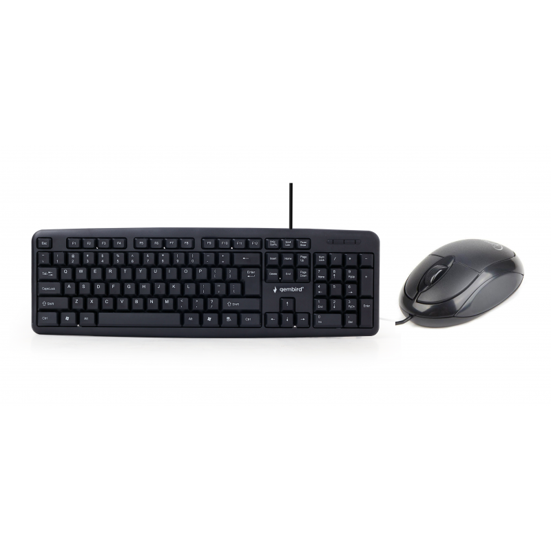 Gembird Optical Keyboard and Mouse - Wired - 1 - Year Warranty