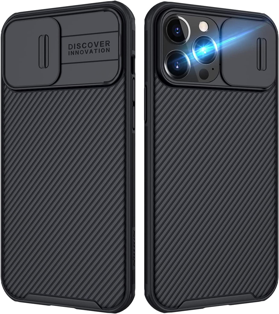 Nillkin Designed for iPhone 13  Case with Camera Cover, CamShield Pro Case with Slide Camera Lens Protection (Black)