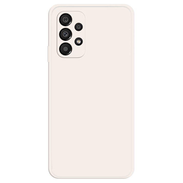 Cell Phone Back Cover for Samsung Galaxy A33 5G, Collision Proof Straight Edge Rubberized TPU+Microfiber Lining Phone Case - Beige