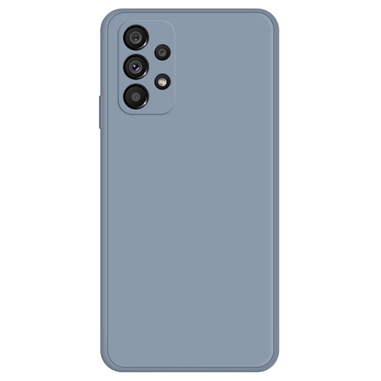Samsung Galaxy A73 5G Soft Microfiber Lining Smartphone Case, Rubberized TPU Straight Edge Phone Back Cover - Dark Blue