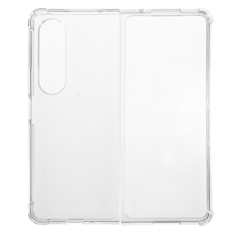 Samsung Galaxy Z Fold4 5G Anti-slip Crystal Clear Phone Case Reinforced Corners Drop Protection TPU Phone Cover