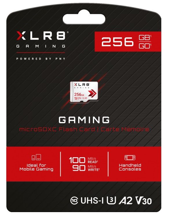 PNY XLR8 256GB Gaming Class 10 U3 V30 SD Card