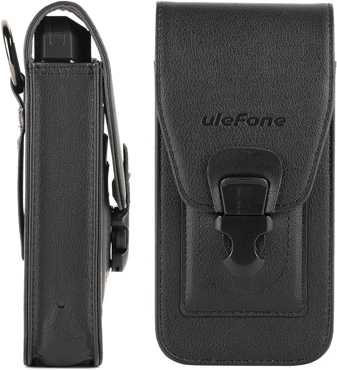 Ulefone Armor 26 Ultra Holster, Multi-Purpose Leather Phone Holster with Belt Clip, Flip Case for Ulefone Armor 26 Ultra Series