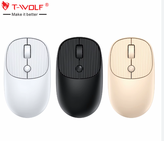 T-WOLF X6 800 / 1200 / 2400 DPI Adjustable Ergonomic 2.4G Wireless Mouse for Laptop PC - White 6971252210667