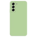 Samsung Galaxy S21 FE 5G Rubberized Flexible TPU Drop-proof Case Straight Edge Design Microfiber Lining Phone Protective Cover - Green