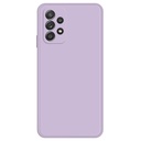 Samsung Galaxy A52 4G / 5G / A52s 5G Shockproof Smartphone Case, Rubberized TPU+Microfiber Lining Straight Edge Phone Back Cover - Purple
