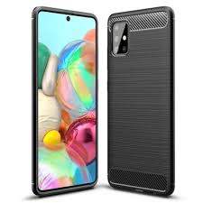 [AS044125A] Carbon Fiber Texture Shockproof TPU Case for Samsung Galaxy A70/A70s Black