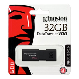 [519100] Kingston DataTraveler 100 G3 32GB USB flash drive | 5 Years Warranty | DT100G3/32GB