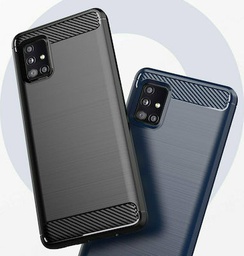 [9111201900691] Carbon Case Flexible Cover TPU Case for Samsung Galaxy A71 5G | Black | 9111201900691