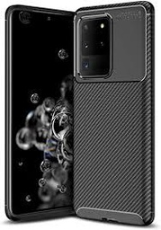 [9111201893191] Carbon Case Flexible Cover TPU Case for Samsung Galaxy S20 Ultra | Black | 9111201893191