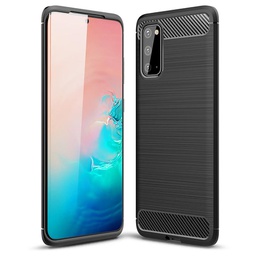 [9111201893177] Carbon Case Flexible Cover TPU Case for Samsung Galaxy S20 | black | 9111201893177