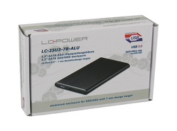 [104282] LC Power LC-25U3-7B-ALU Storage Enclosure | 2.5&quot; | SATA 6Gb/s | USB 3.0 | Black4260070124853