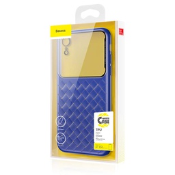[6953156284524] Baseus iPhone Xr case Glass &amp; Weaving Blue (WIAPIPH61-BL03)