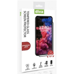 Diva Premium Plus Glass Protector For Samsung Galaxy S22 Ultra - Black