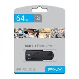[6516162] PNY Attache 4 USB 3.1 Stick 64GB Black