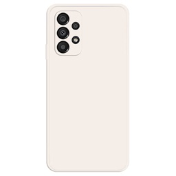 [64981295296] Cell Phone Back Cover for Samsung Galaxy A33 5G, Collision Proof Straight Edge Rubberized TPU+Microfiber Lining Phone Case - Beige
